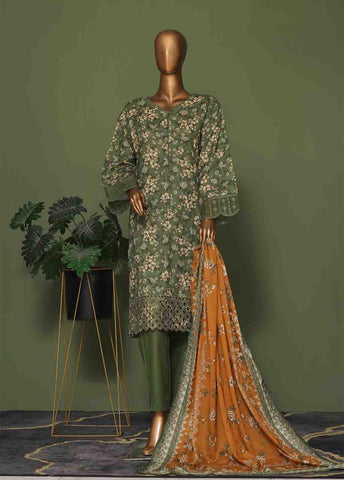 Bin Saeed Fabric - WCE-020 A- 3 Piece Embroidered Stitched Suit