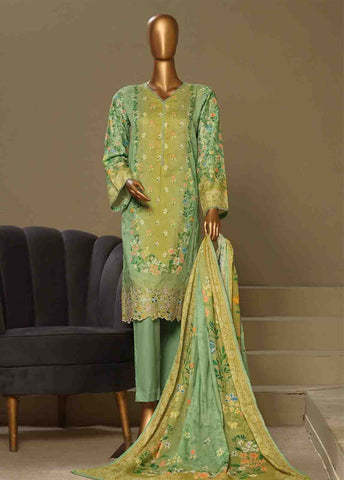 Bin Saeed Fabric - WCE-021-3 Piece Chikankari Stitched Suit