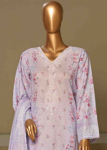 Bin Saeed Fabric - WCE-023-3 Piece Chikankari Stitched Suit