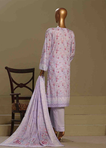 Bin Saeed Fabric - WCE-023-3 Piece Chikankari Stitched Suit