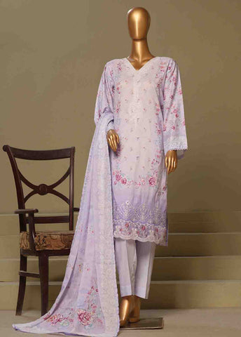 Bin Saeed Fabric - WCE-023-3 Piece Chikankari Stitched Suit