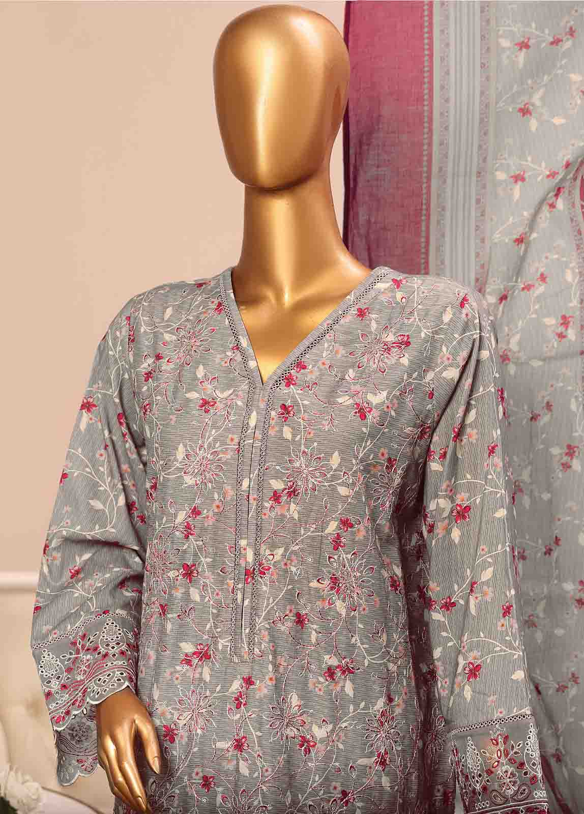 Bin Saeed Fabric - WCE-039 -3 Piece Embroidered Stitched Suit
