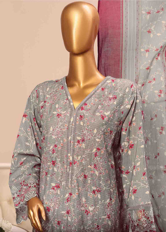 WCE-039 -3 Piece Embroidered Stitched Suit
