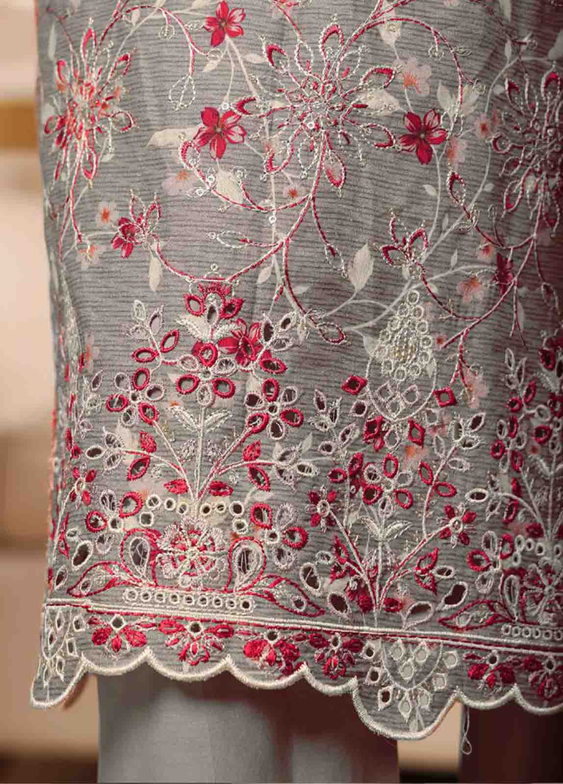 WCE-039 -3 Piece Embroidered Stitched Suit