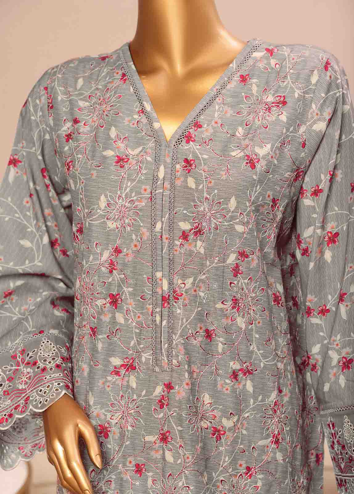 WCE-039 -3 Piece Embroidered Stitched Suit