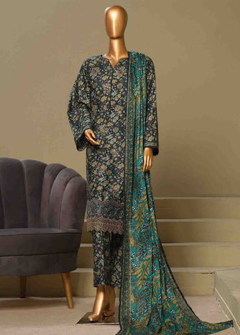 Bin Saeed Fabric - WCE-041-3 Piece Chikankari Stitched Suit
