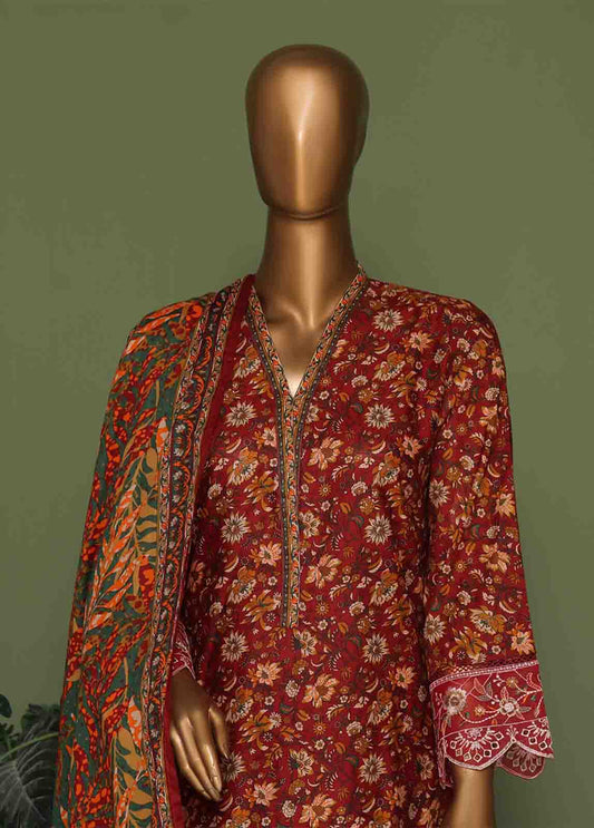 Bin Saeed Fabric - WCE-042 A- 3 Piece Embroidered Stitched Suit