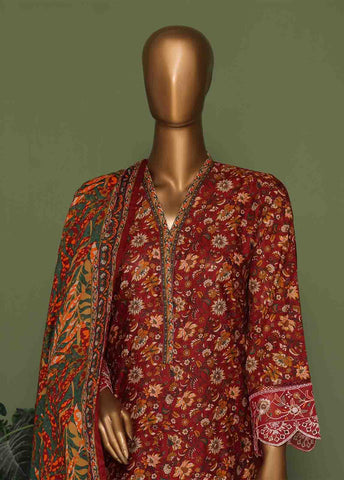 Bin Saeed Fabric - WCE-042 A- 3 Piece Embroidered Stitched Suit