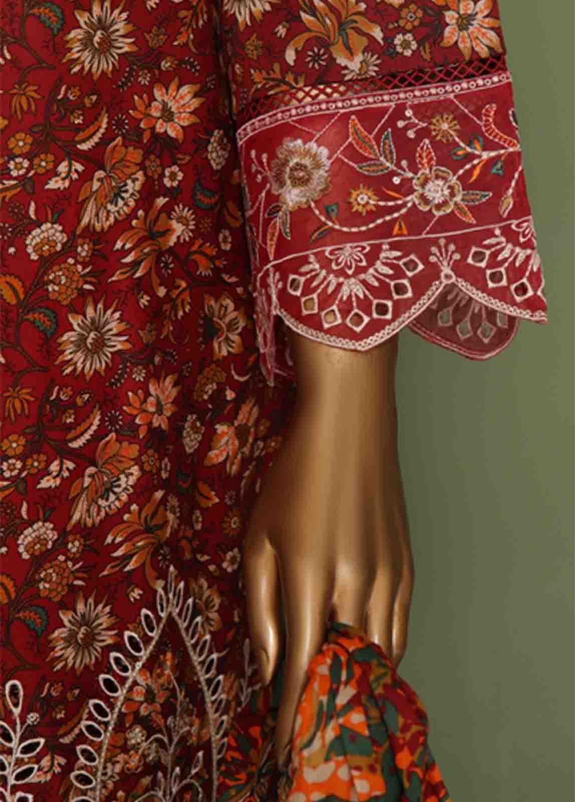 Bin Saeed Fabric - WCE-042 A- 3 Piece Embroidered Stitched Suit