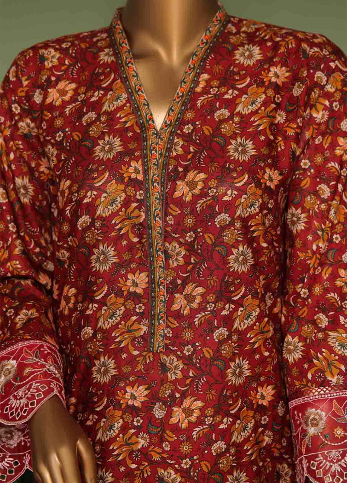 Bin Saeed Fabric - WCE-042 A- 3 Piece Embroidered Stitched Suit