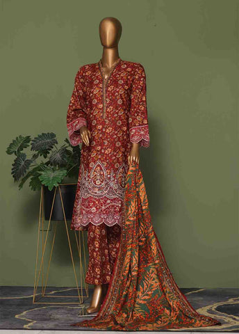 Bin Saeed Fabric - WCE-042 A- 3 Piece Embroidered Stitched Suit