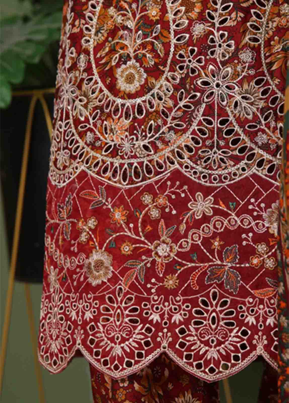 Bin Saeed Fabric - WCE-042 A- 3 Piece Embroidered Stitched Suit