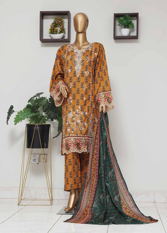 Bin Saeed Fabric - WCE-043 -3 Piece Embroidered Stitched Suit