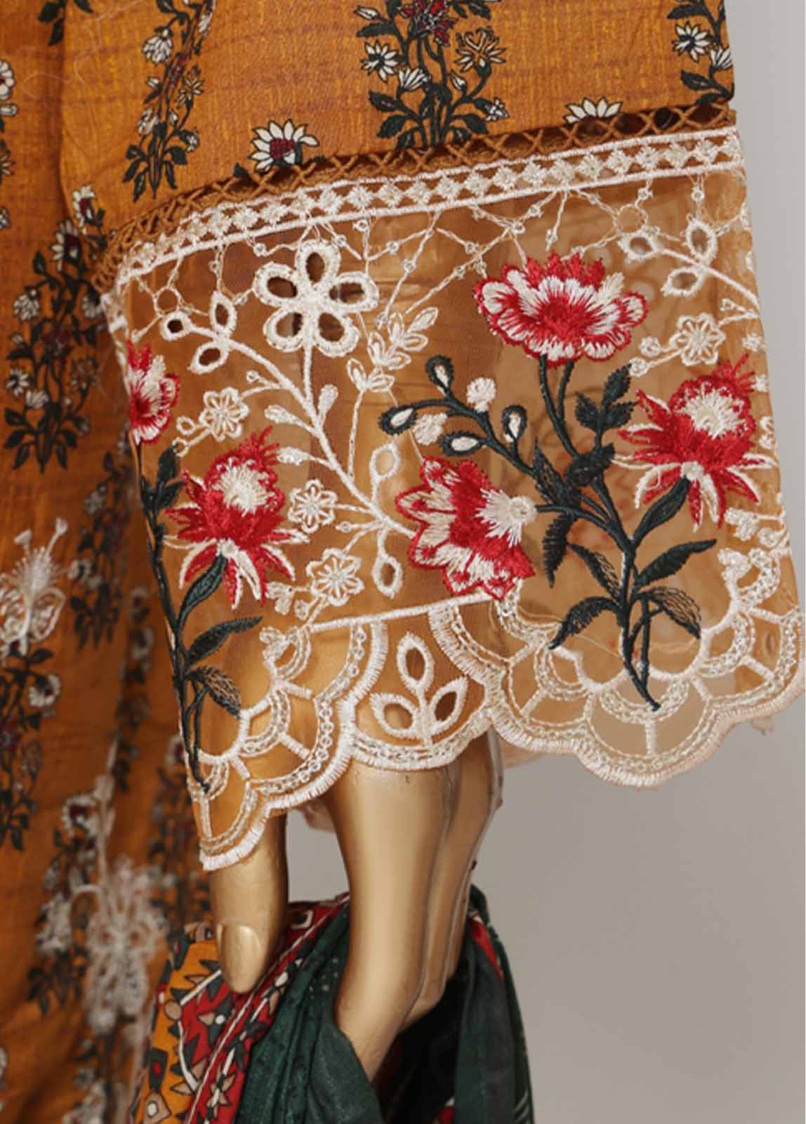 Bin Saeed Fabric - WCE-043 -3 Piece Embroidered Stitched Suit