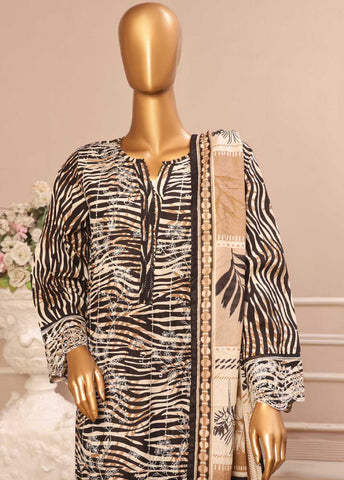 WCE-44 -3 Piece Embroidered Stitched Suit