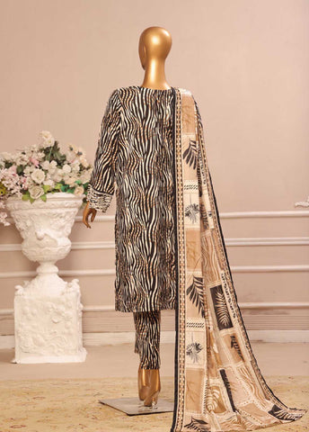 WCE-44 -3 Piece Embroidered Stitched Suit