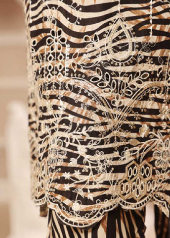 WCE-44 -3 Piece Embroidered Stitched Suit