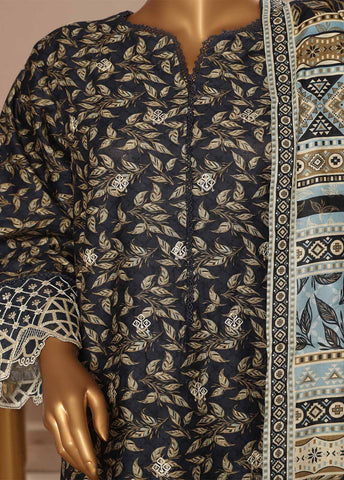 Bin Saeed Fabric - WCE-046 -3 Piece Chikankari Stitched Suit