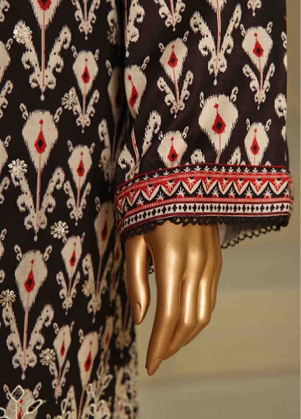 Bin Saeed Fabric - WCE-049-3 Piece Chikankari Stitched Suit