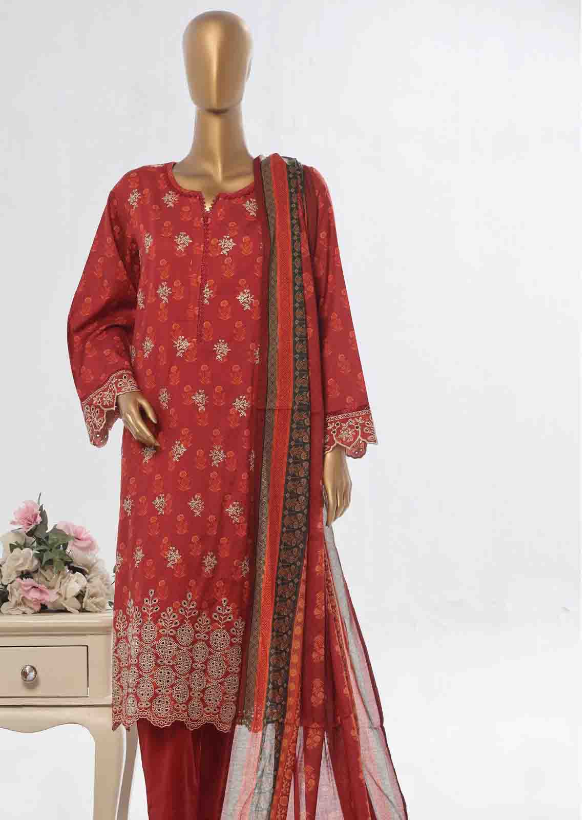 Bin Saeed Fabric - WCE-18 -3 Piece Embroidered Stitched Suit