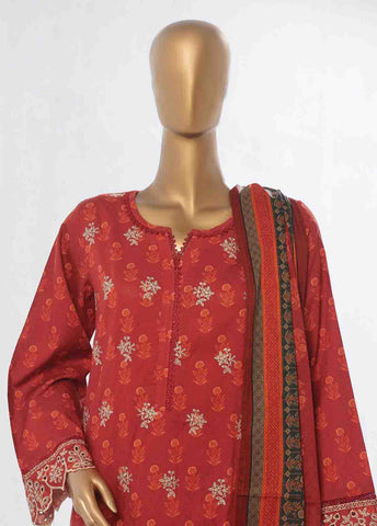 WCE-18 -3 Piece Embroidered Stitched Suit