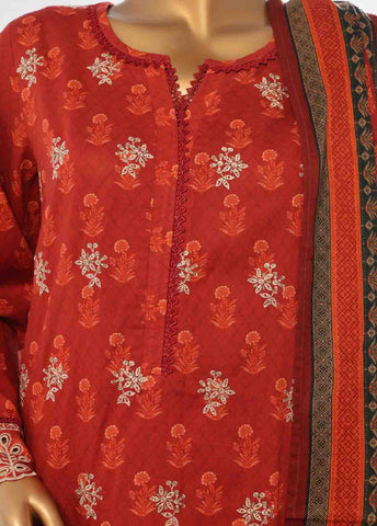 WCE-18 -3 Piece Embroidered Stitched Suit