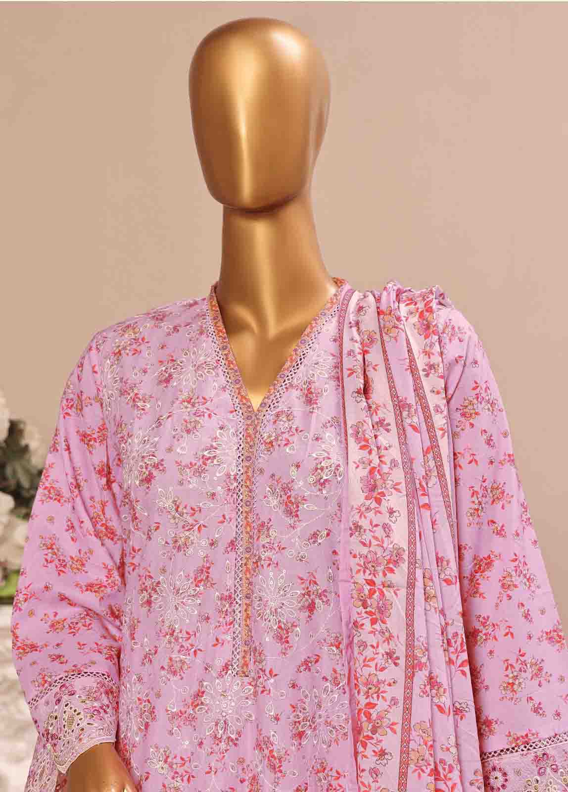 Bin Saeed Fabric - WCE-34 -3 Piece Embroidered Stitched Suit
