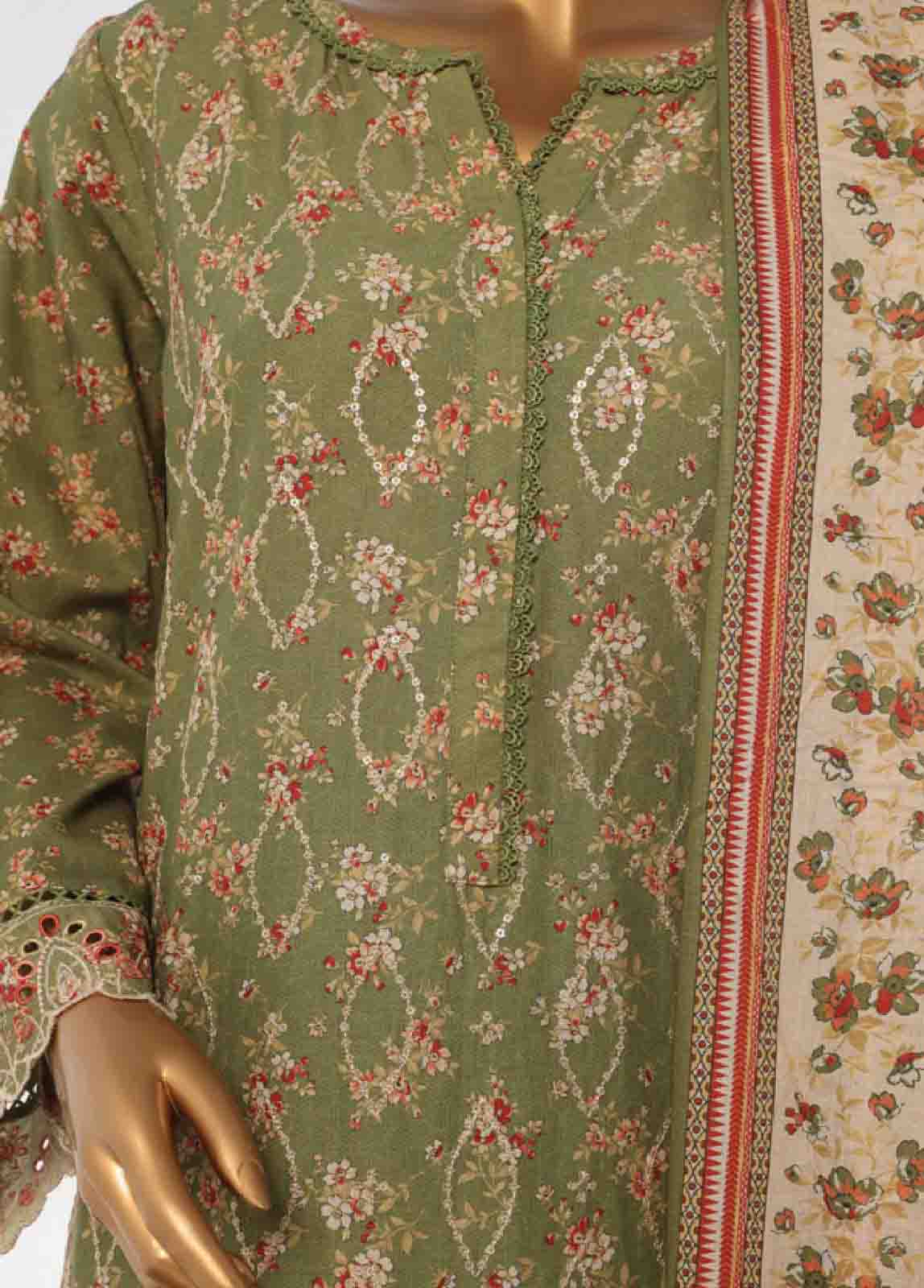 Bin Saeed Fabric - WCE-35 -3 Piece Embroidered Stitched Suit