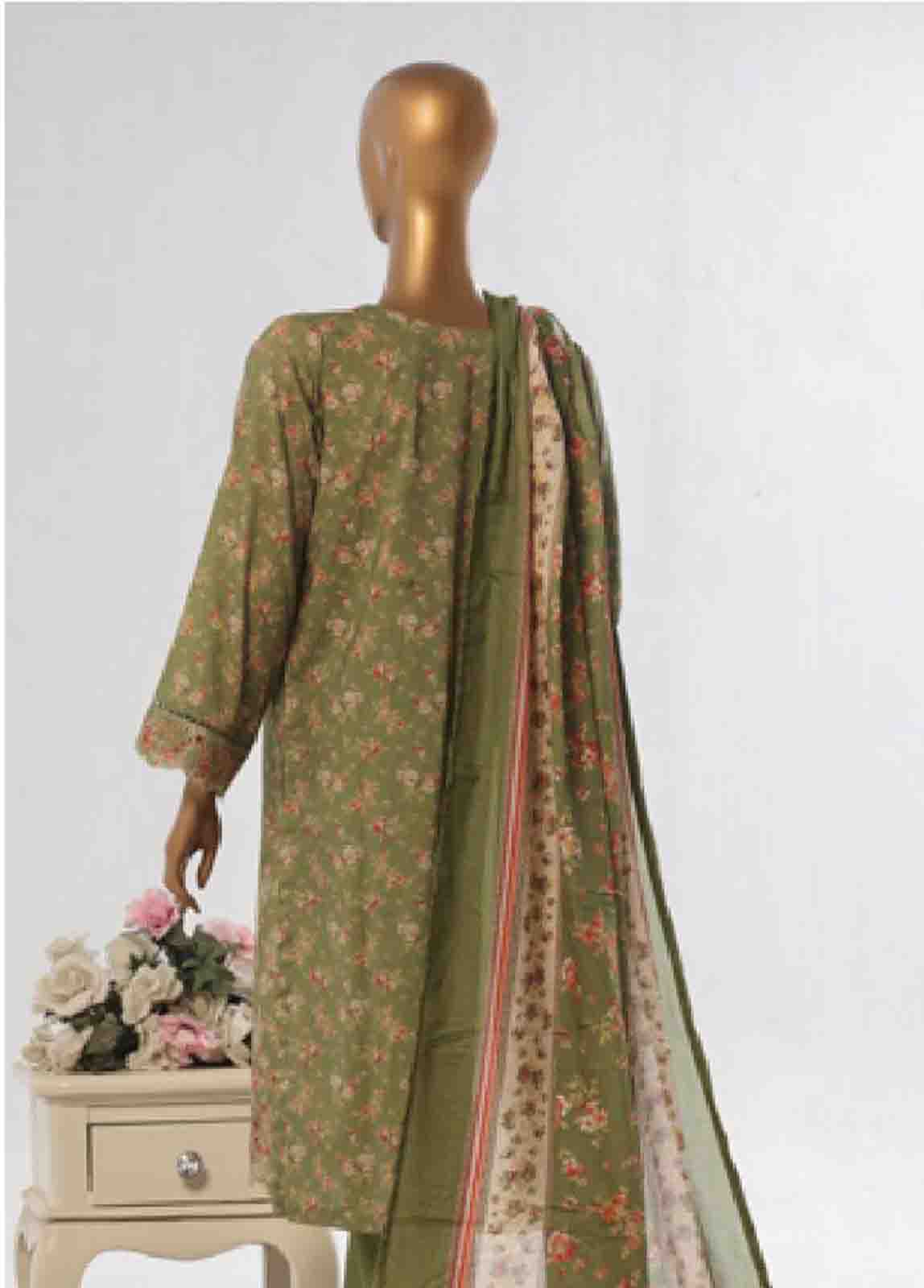 Bin Saeed Fabric - WCE-35 -3 Piece Embroidered Stitched Suit