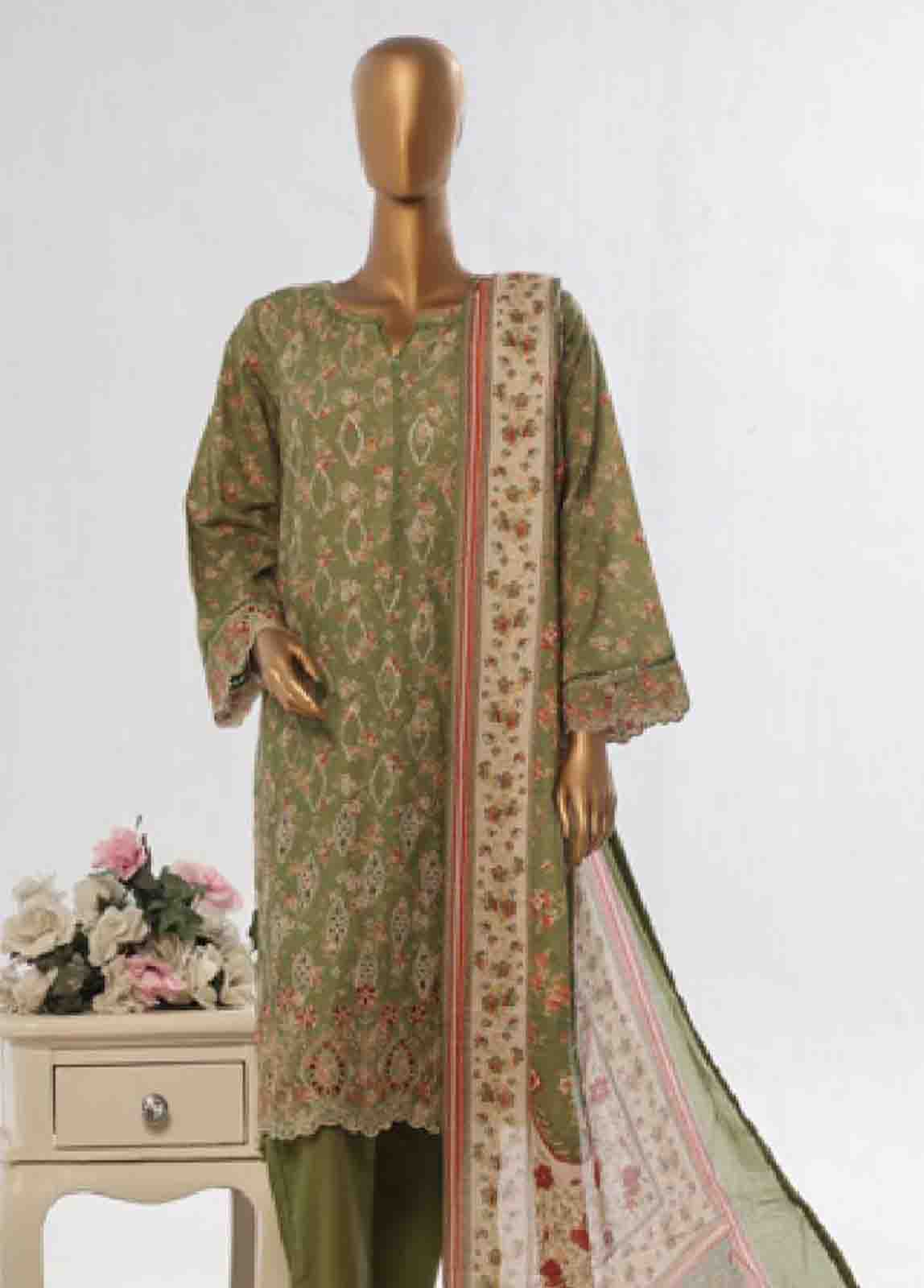 Bin Saeed Fabric - WCE-35 -3 Piece Embroidered Stitched Suit