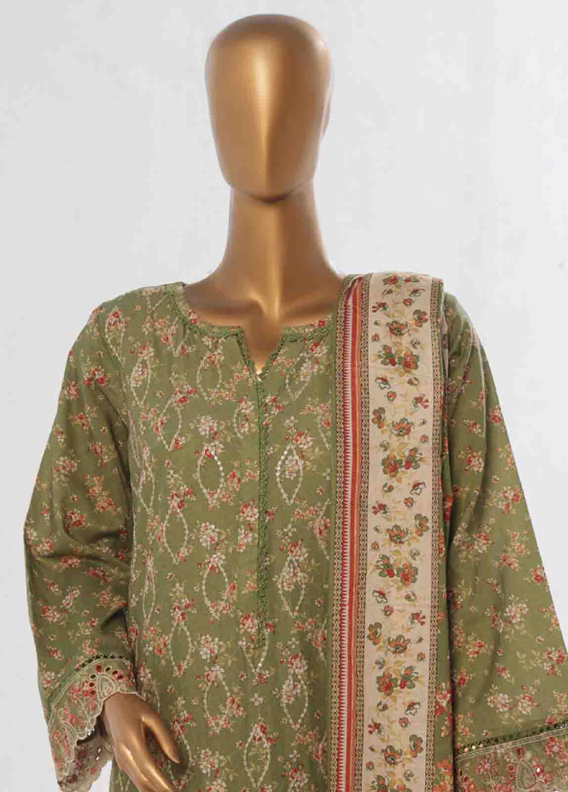 Bin Saeed Fabric - WCE-35 -3 Piece Embroidered Stitched Suit