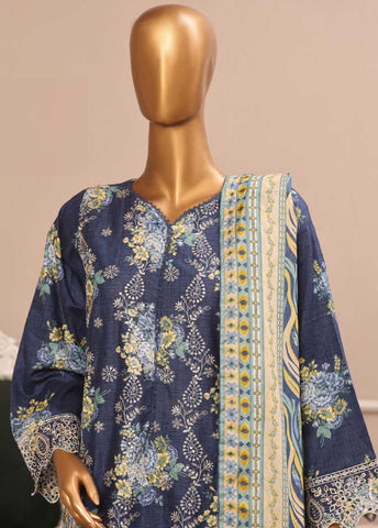 WCE-48 -3 Piece Embroidered Stitched Suit