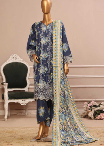 WCE-48 -3 Piece Embroidered Stitched Suit