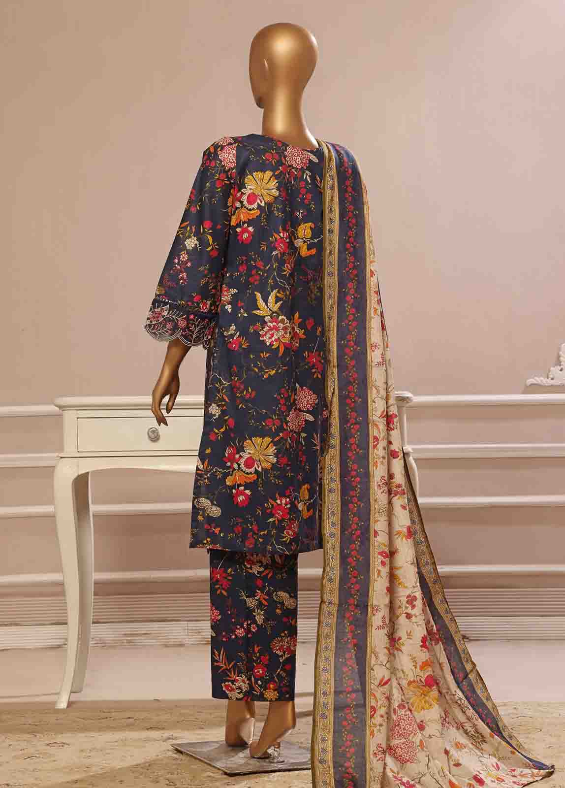 Bin Saeed Fabric - WCE-51 -3 Piece Embroidered Stitched Suit