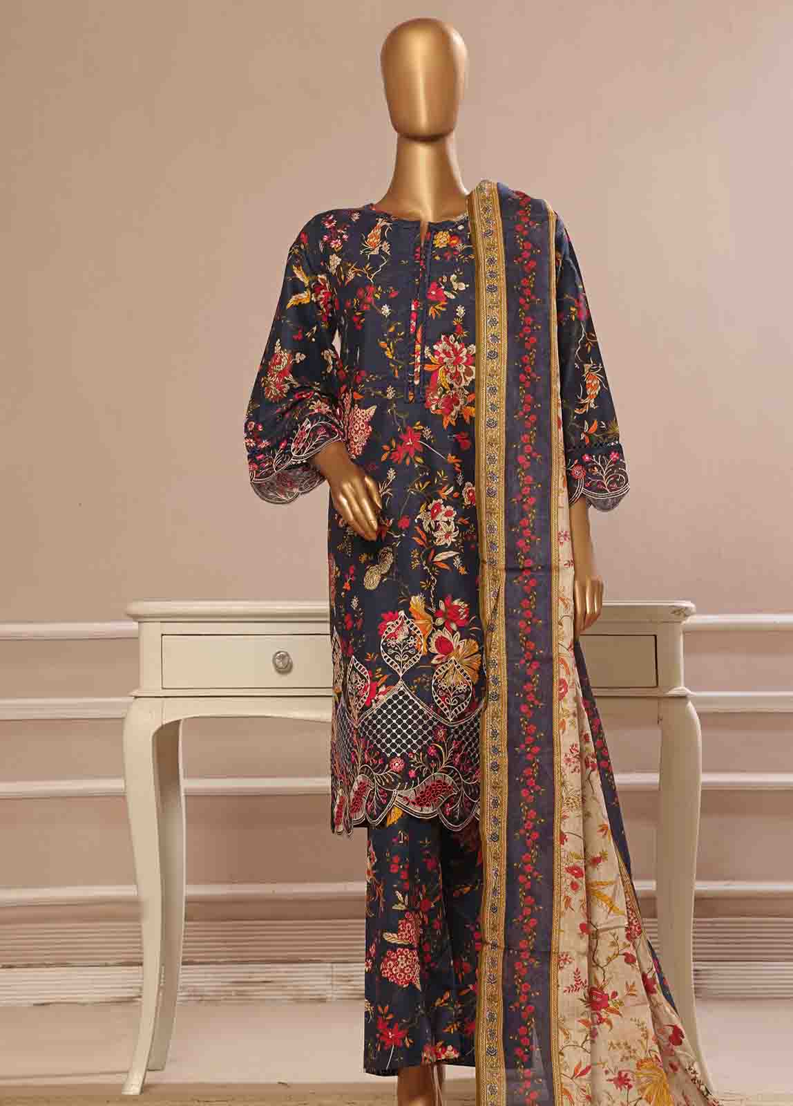 Bin Saeed Fabric - WCE-51 -3 Piece Embroidered Stitched Suit