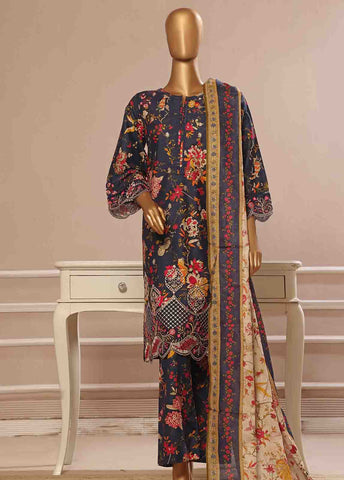 WCE-51 -3 Piece Embroidered Stitched Suit