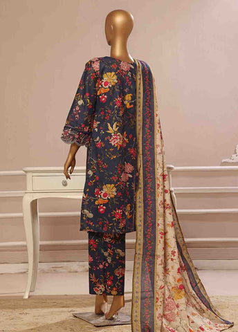 WCE-51 -3 Piece Embroidered Stitched Suit