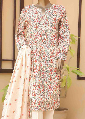 Bin Saeed Fabric - WCF-001-3 Piece Lawn Printed