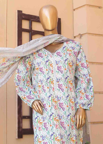Bin Saeed Fabric - WCF-002-3 Piece Lawn Printed