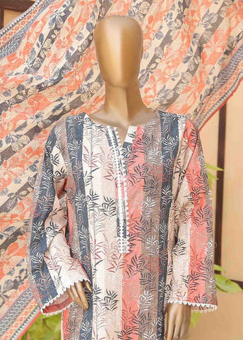 Bin Saeed Fabric - WCF-003-3 Piece Cotton Printed