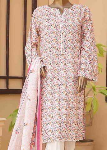 Bin Saeed Fabric - WCF-004-3 Piece Lawn Printed
