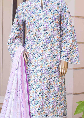 Bin Saeed Fabric - WCF-009-3 Piece Lawn Printed