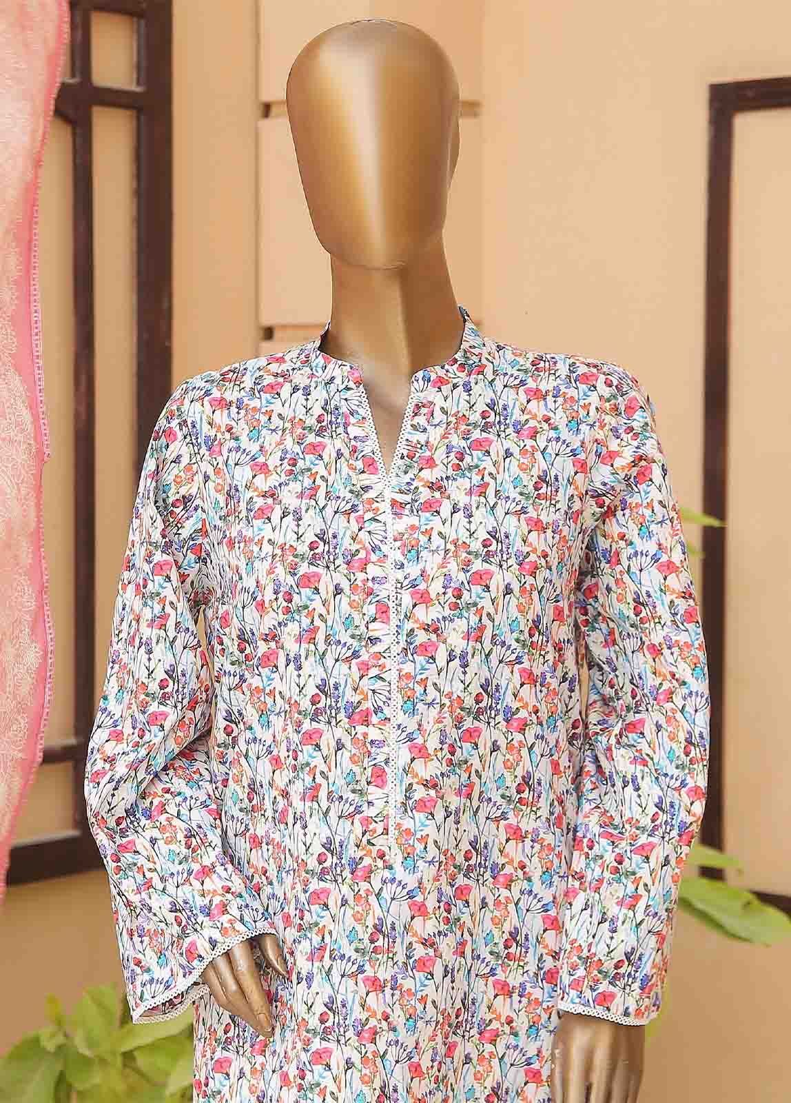 Bin Saeed Fabric - WCF-010-3 Piece Lawn Printed