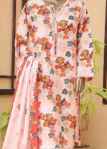 Bin Saeed Fabric - WCF-011-3 Piece Lawn Printed