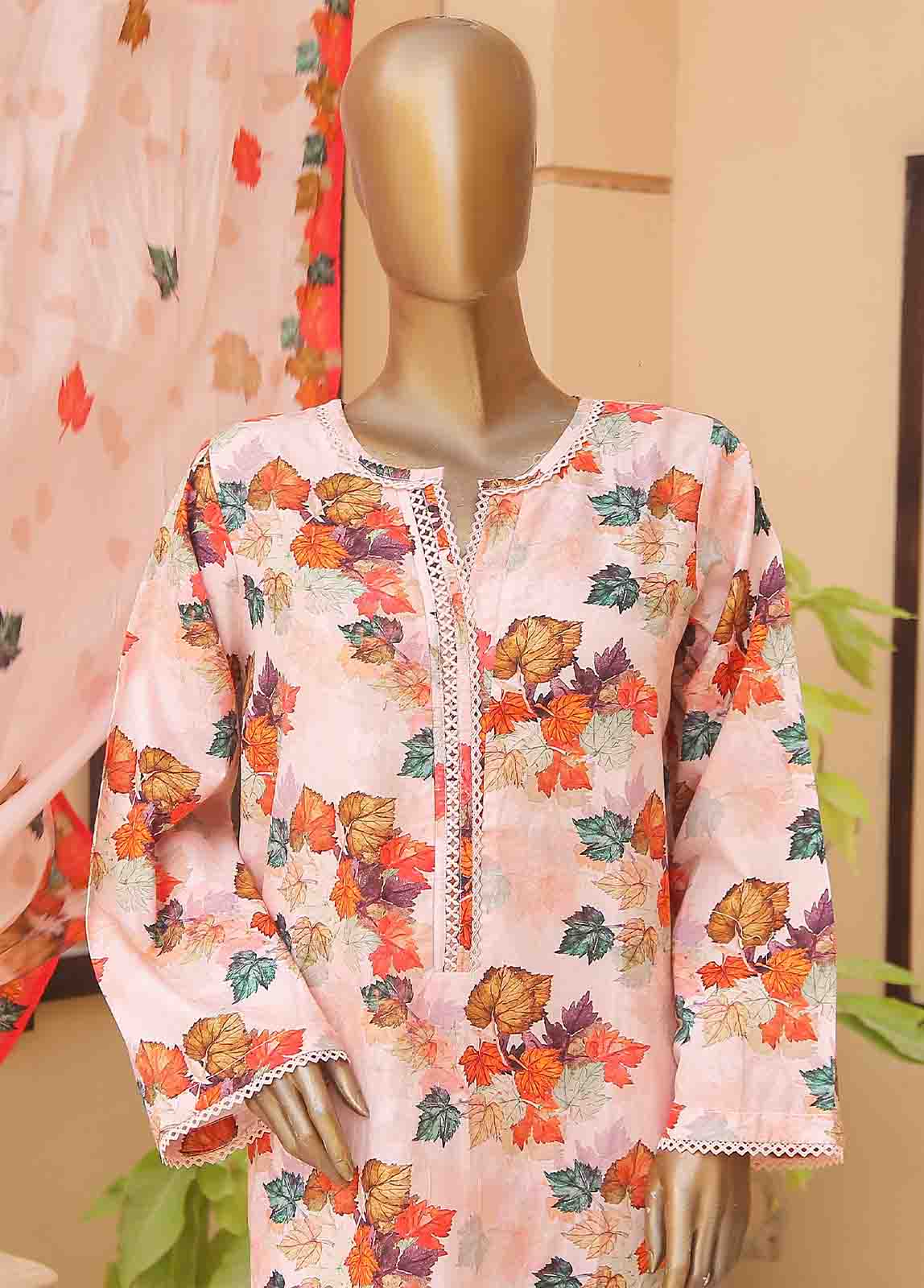 Bin Saeed Fabric - WCF-011-3 Piece Lawn Printed