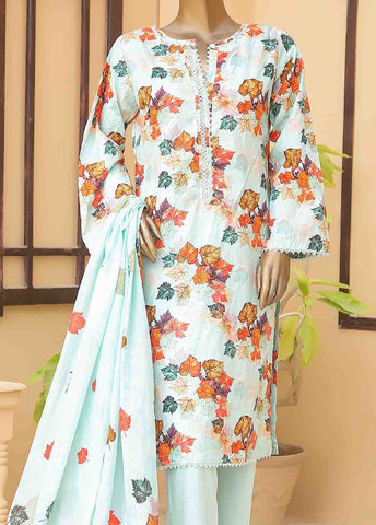 Bin Saeed Fabric - WCF-012-3 Piece Lawn Printed