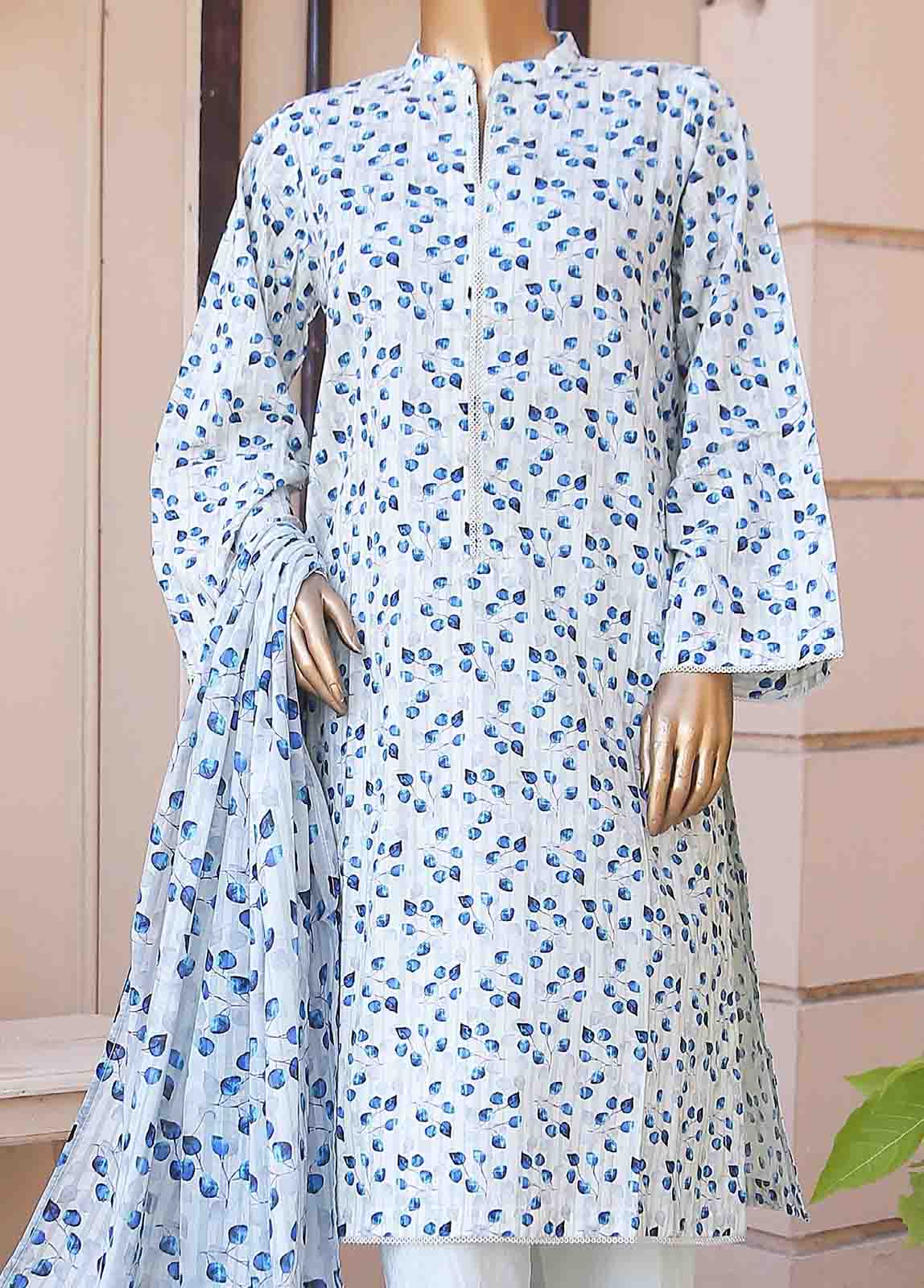 Bin Saeed Fabric - WCF-013-3 Piece Lawn Printed