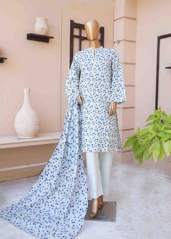 Bin Saeed Fabric - WCF-013-3 Piece Lawn Printed