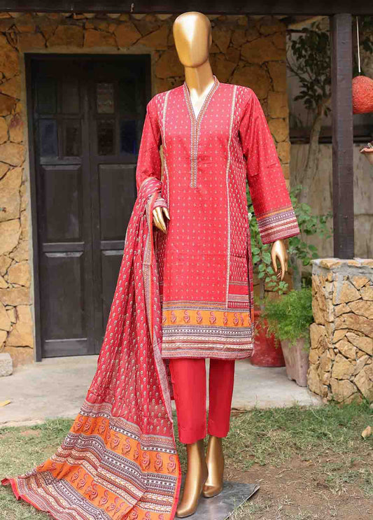 WCF- 016 - 3 Piece Printed Stitched Suit