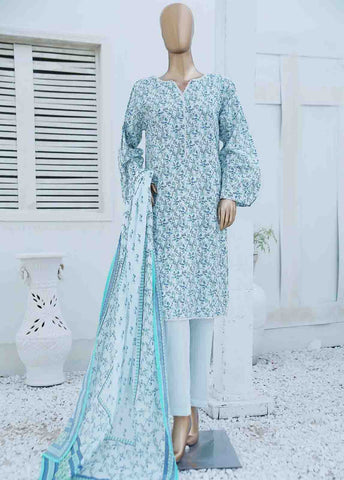 Bin Saeed Fabric - WCF-021-3 Piece Lawn Printed